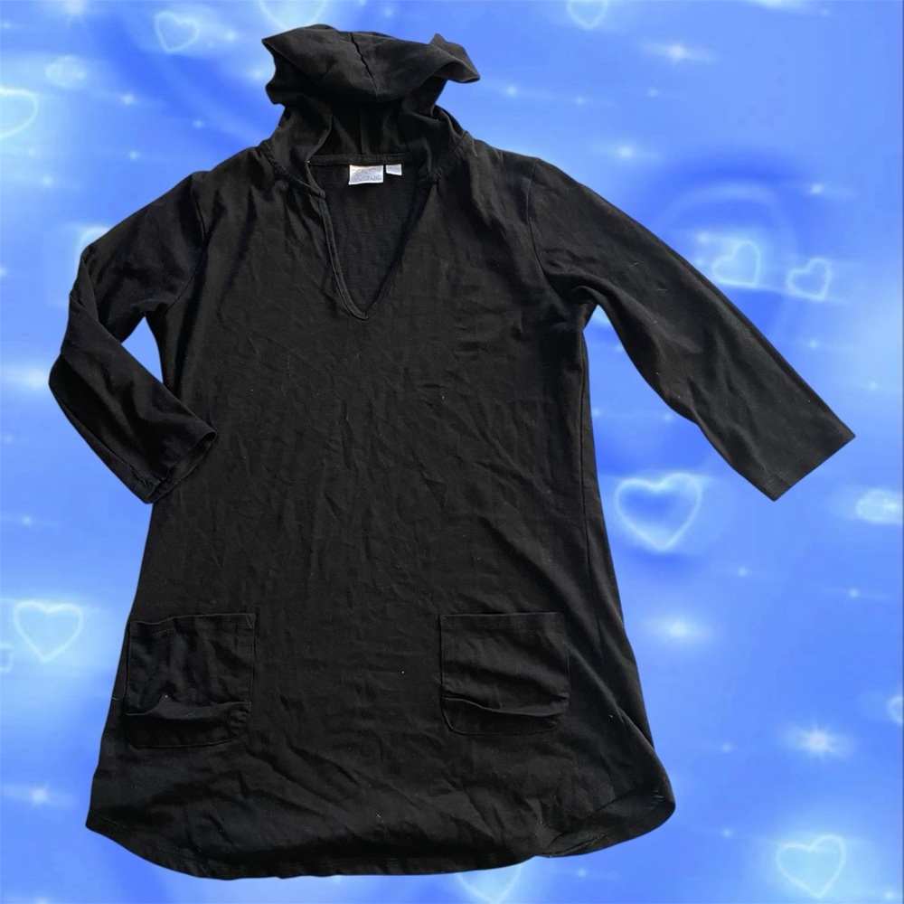 Beach Break | Black Hooded Women's Swim Coverup
